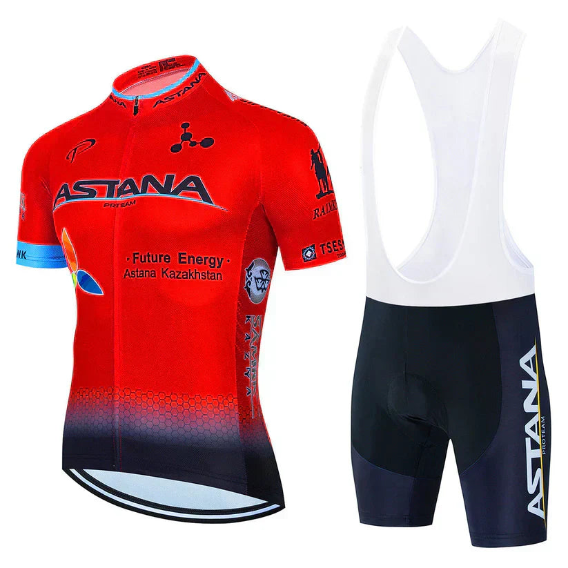 Astana | Ensemble de vêtements pour cyclistes professionnels