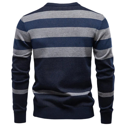 Rosenfeld | Stickad Herrpullover med Rutmönster