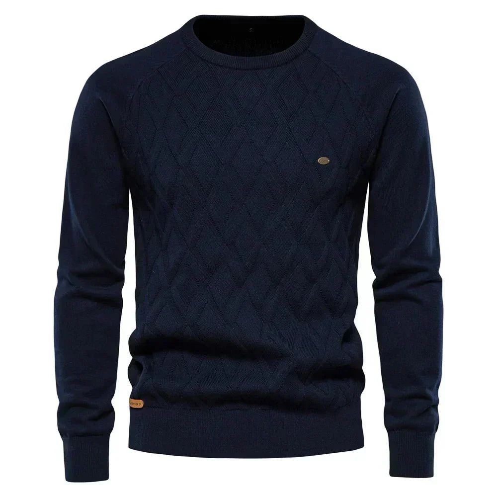 Theodor | Herrpullover med Rutmönster