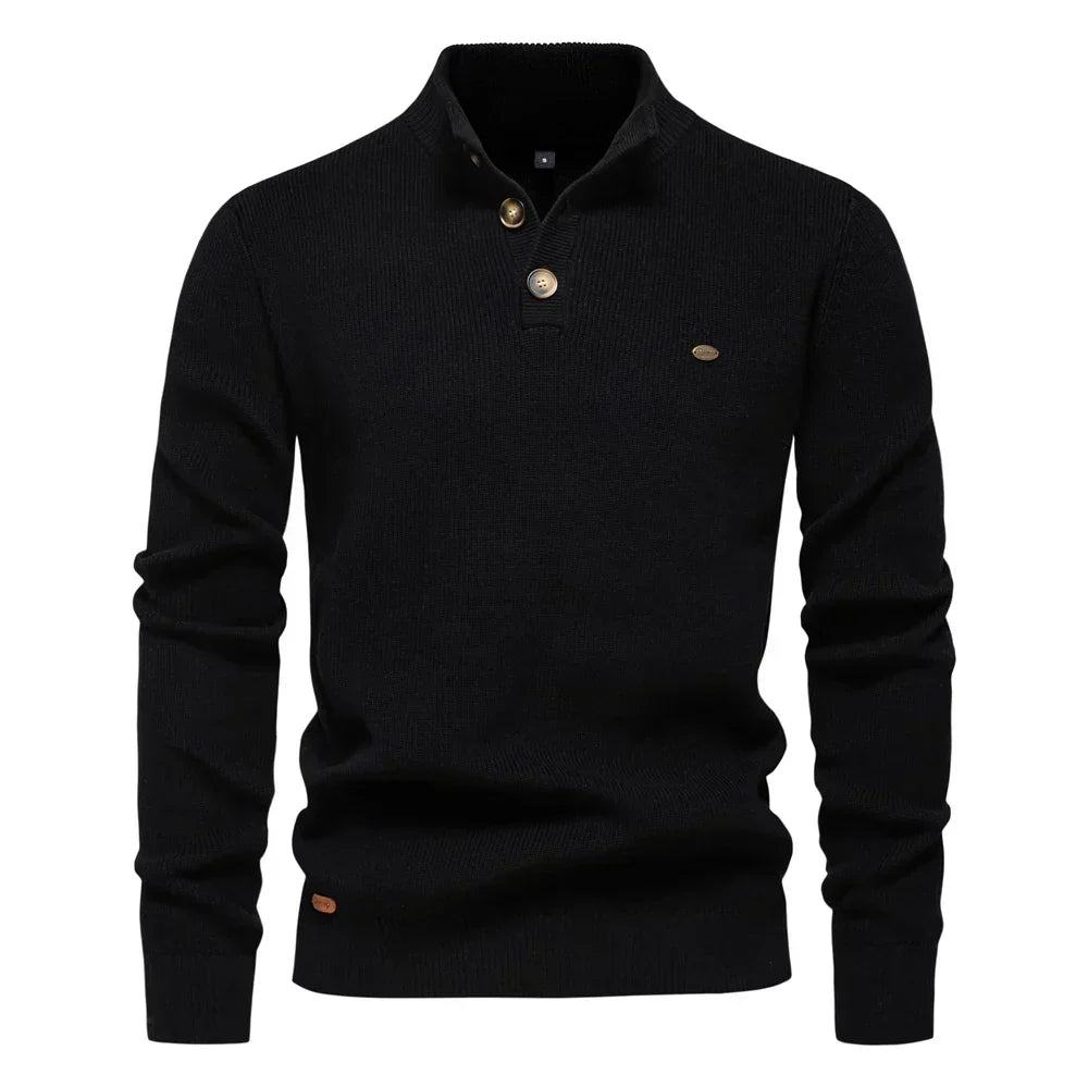 Konrad | Stilfull Herrpullover med Knappdesign
