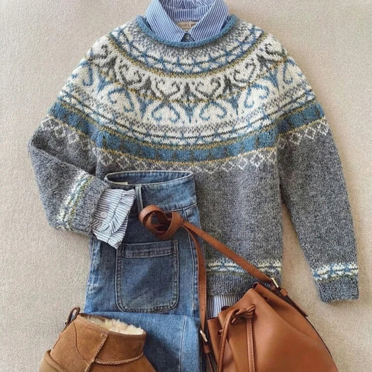Luxe™ | Chic Vintage Stickad Tröja