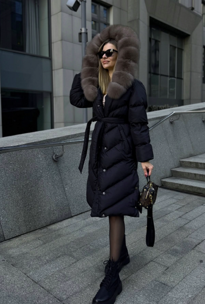 Christina | Elegant casual jacka med fuskpälskrage