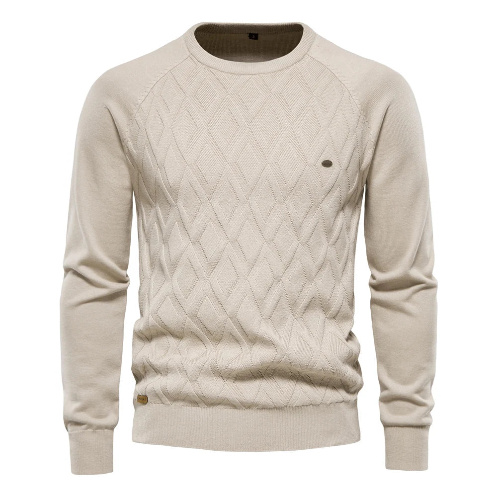 Theodor | Herrpullover med Rutmönster
