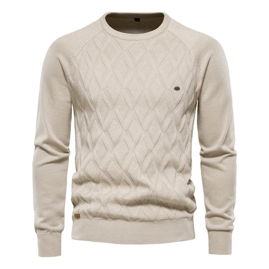 Theodor | Herrpullover med Rutmönster