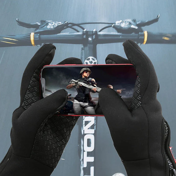 Vintervärmande vattentäta handskar med pekskärm